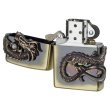 Photo3: Zippo Dragon Ryu 2-Sides Metal Antique Brass Oil Lighter Japan Limited (3)