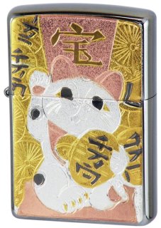 Zippo Samurai Katana Sword Moon Sakura Electroforming Japan