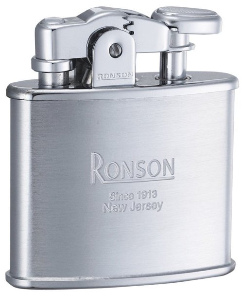 Photo1: Ronson Standard Stylish Design Oil Lighter Japanese Made in JAPAN Chrome Satin (1)