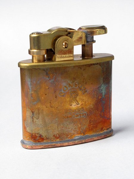 Photo1: Ronson Standard Stylish Design Oil Lighter Japanese Made in JAPAN Wild Brass (1)