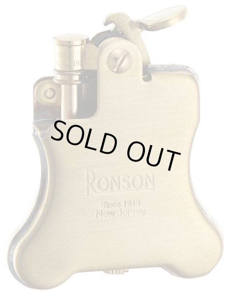 Photo1: Ronson Banjo Stylish Design Oil Lighter Japanese Made in JAPAN Brass (1)