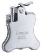 Photo1: Ronson Banjo Stylish Design Oil Lighter Japanese Made in JAPAN Chrome Satin (1)