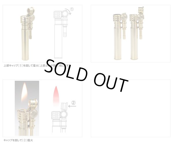 Photo2: Douglass Neo3 Stylish Steampunk Design Oil Lighter Made in JAPAN Brass (2)