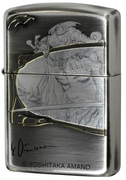 Photo1: Final Fantasy Zippo Amano Yoshitaka Collection No.04 Armor Case Japan Limited (1)