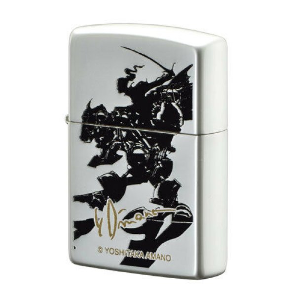 Photo1: Final Fantasy Zippo Amano Yoshitaka Collection F6-01 Japan Limited Pearl Silver (1)