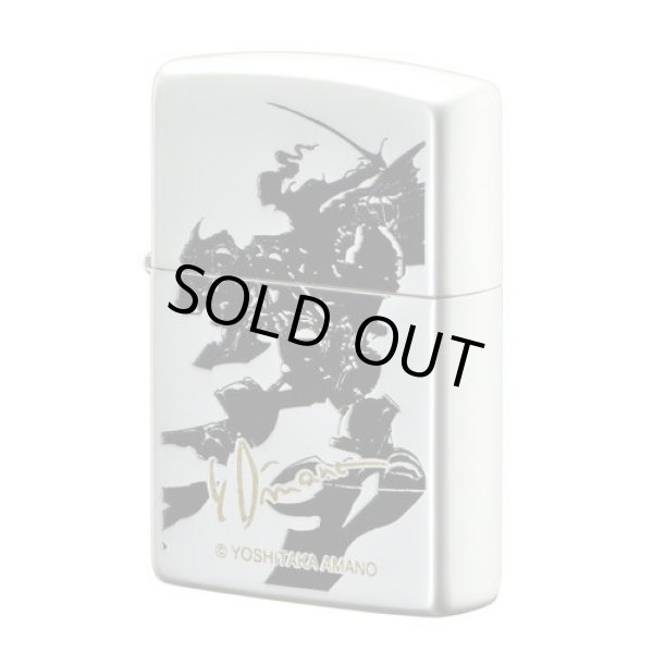 Photo1: Final Fantasy Zippo Amano Yoshitaka Collection F6-01 Japan Limited Pearl Silver (1)