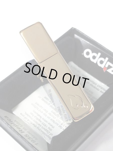 Photo4: Zippo 1935 Replica G Line Blue Gold Tank Gold Plating Etching Japan Limited Oil Ligter (4)