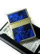 Photo3: Zippo 1935 Replica G Line Blue Gold Tank Gold Plating Etching Japan Limited (3)