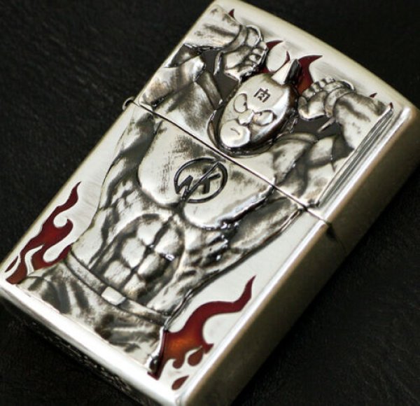 Photo2: Zippo Kinnikuman Metal 40th Anniversary Oxidized Silver Etching Japan Limited Japanese Anime Oil Lighter (2)