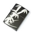 Photo1: Zippo Bamboo Shell Inlay Black Nickel Plating Both sides Design Japan Limited (1)