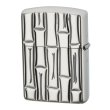 Photo2: Zippo Armor Case Bamboo Both Sides Deep Etching Silver Polished Finish Japan Limited Oil Lighter (2)