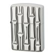 Photo4: Zippo Armor Case Bamboo Both Sides Deep Etching Silver Polished Finish Japan Limited Oil Lighter (4)