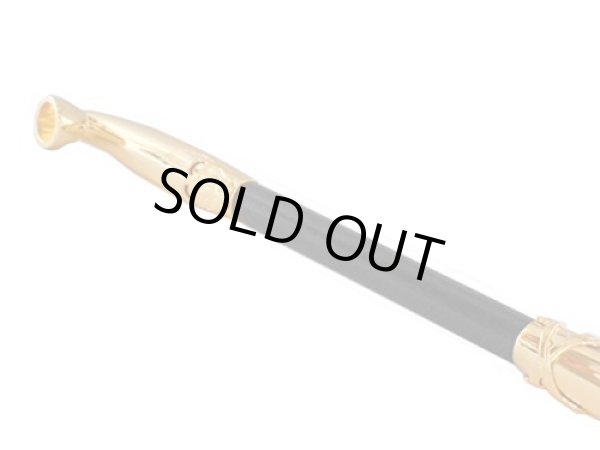 Photo2: Kiseru Skull Bones Smoking Pipe Made in Japan Tsuge Edo Samurai Gold (2)