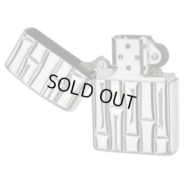 Photo3: Zippo Armor Case Bamboo Both Sides Deep Etching Silver Polished Finish Japan Limited Oil Lighter (3)