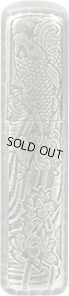 Photo2: Zippo Armor Case Carp Limited Edition Antique Silver 3-sides Etching Japan Limited Oil Lighter (2)