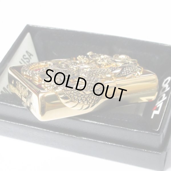 Photo4: Zippo Rampage Gold Dragon 2-sides Metal Onyx Japan 1000 Limited Oil Lighter (4)