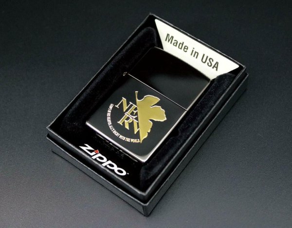 Photo5: Zippo Evangelion Eva U.N.NERV Black Gold Plating Japan Limited Oil Lighter (5)