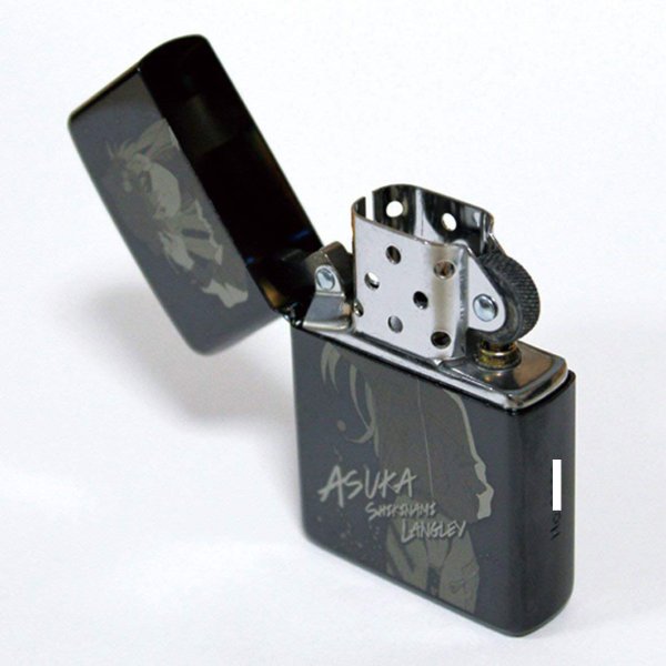 Photo3: Zippo Evangelion EVA Asuka 改2号機γ Laser Engraving Black Japan Limited Oil Lighter (3)