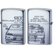 Photo1: Zippo NISSAN SKYLINE GT-R BNR34 Both Sides Etching Oxidized Silver Plating Japan Limited Oil Lighter (1)