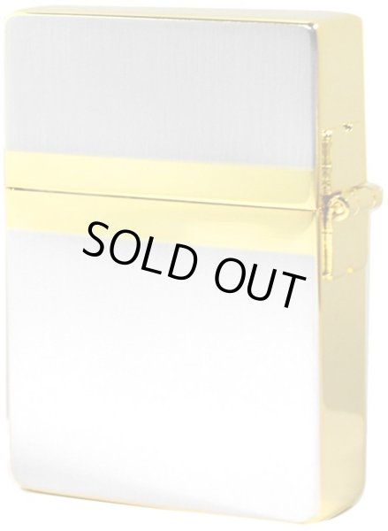 Photo2: Zippo 1935 Replica Mirror Line Gold Tank Gold Plating Etching Japan Limited Oil Lighter (2)