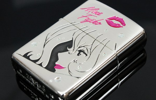 Photo3: Zippo Lupin the Third Fujiko Mine Etching Tin Alloy Satena Japan Limited Anime (3)