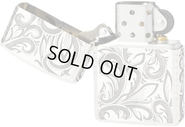 Photo2: Zippo Armor Case Classic Arabesque Oxidized Silver Plating 5-Sides Etching Japan Limited Oil Lighter CLA-A (2)