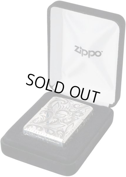 Photo4: Zippo Armor Case Classic Arabesque Oxidized Silver Plating 5-Sides Etching Japan Limited Oil Lighter CLA-A (4)