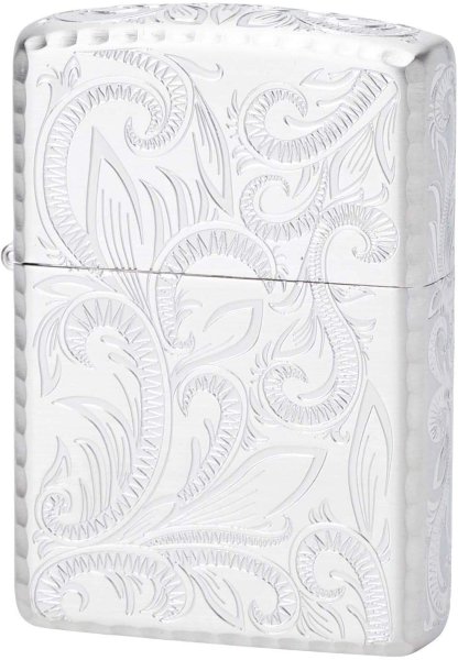 Photo1: Zippo Armor Case Classic Arabesque Silver Plating 5-Sides Etching Japan Limited Oil Lighter CLA-B (1)