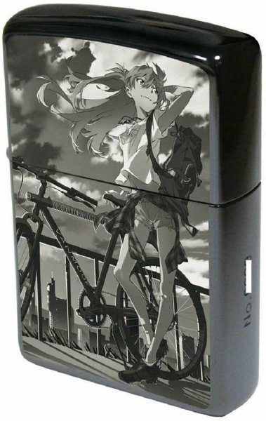 Photo1: Zippo Evangelion RADIO EVA Asuka Laser Engraving Black Japan Limited Anime Oil Lighter (1)