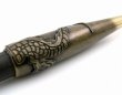 Photo3: Kiseru Dragon Smoking Pipe Made in Japan Tsuge Edo Samurai Antique Brass (3)