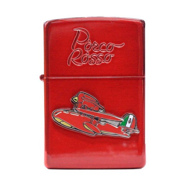 Photo1: Zippo Porco Rosso SAVOIA S-21 Metal Red Studio Ghibli Hayao Miyazaki Oil Lighter Japan Limited NZ-24 (1)