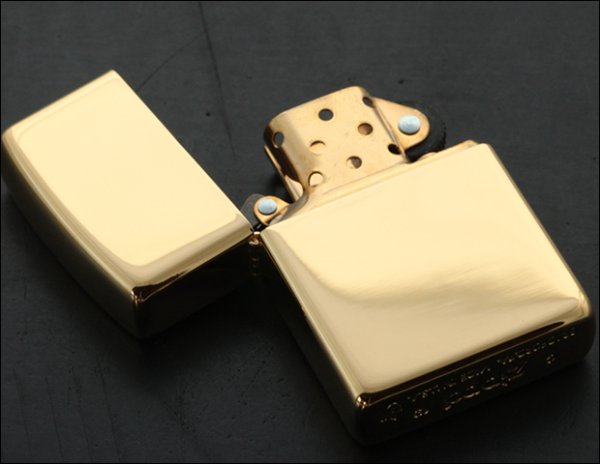 Photo3: Zippo Armor Case Side Logo 23K Gold 1μ Plating Japan Limited Oil Lighter (3)