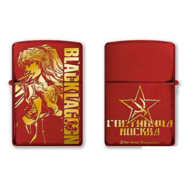 Photo1: Zippo BLACK LAGOON Balalaika Hotel Moscow Ion Red Gold Etching Japanese Anime Japan Limited Oil Lighter (1)