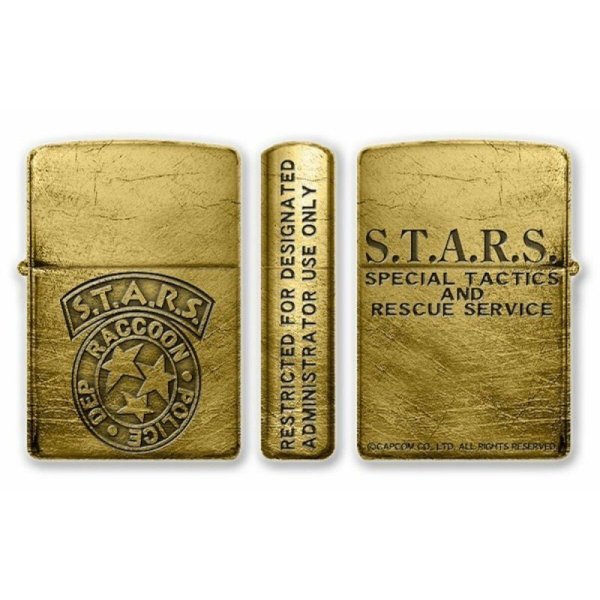 Photo1: Zippo BIOHAZARD S.T.A.R.S. 3-sides Etching Used Finish Vintage Feeling Japan Limited Oil Lighter (1)