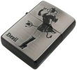 Photo1: Zippo Windy Devil Girl Both sides Etching Angel Satena Finish Japan Limited Oil Lighter (1)