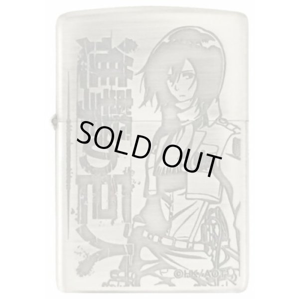 Photo1: Zippo Attack on Titan Metal Mikasa 進撃の巨人 Oxidized Silver Etching Japan Limited Oil Lighter (1)