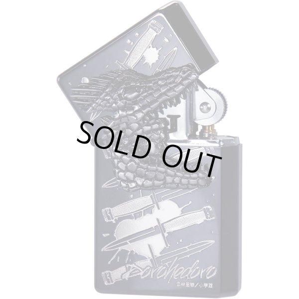 Photo2: Gear Top Dorohedoro Caiman Trick Metal Black Nickel Plating Etching Japan Limited Oil Lighter Q Hayashida (2)