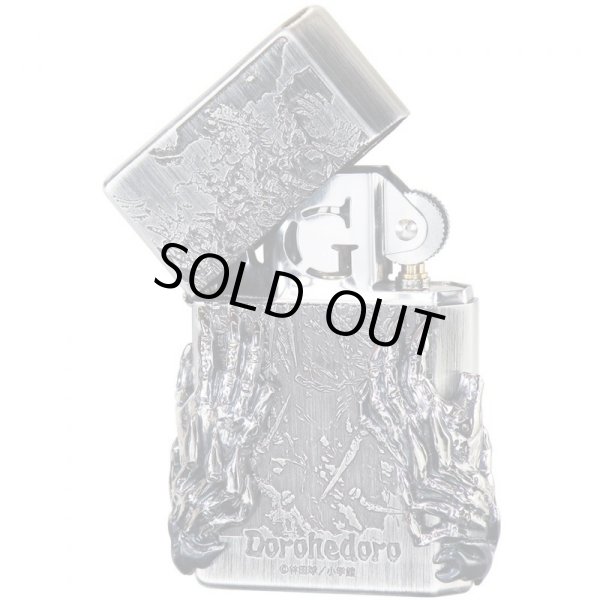 Photo2: Gear Top Dorohedoro Curse Metal Oxidized Silver Kanji Both Sides Etching Japan Limited Oil Lighter Q Hayashida (2)