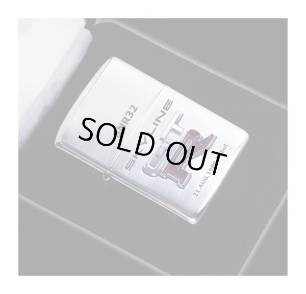 Photo3: Zippo Sterling Silver NISSAN Skyline GT-R BNR32 R32 Emblem Metal Japan Limited 11/32 Oil Lighter (3)
