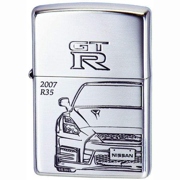 Photo1: Zippo NISSAN SKYLINE GT-R R35 NISMO Both Sides Etching Oxidized Silver Plating Japan Limited Oil Lighter (1)
