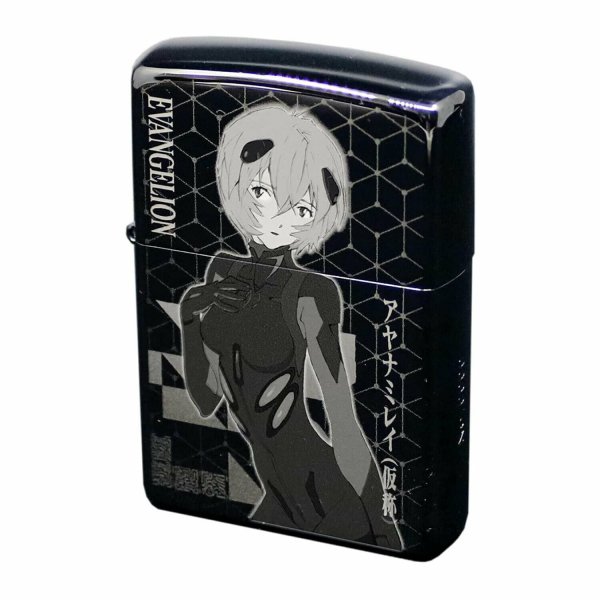 Photo1: Zippo Evangelion Eva Ayanami Rei Kasho (仮称) Black Titanium Coating Japan Limited Oil Lighter (1)