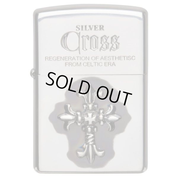 Photo4: Zippo Lily Cross Metal Oxidized Silver Plating Etching Japan Limited Oil Lighter (4)