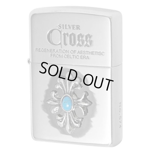 Photo1: Zippo Lily Cross Metal Oxidized Silver Plating Etching Japan Limited Oil Lighter (1)