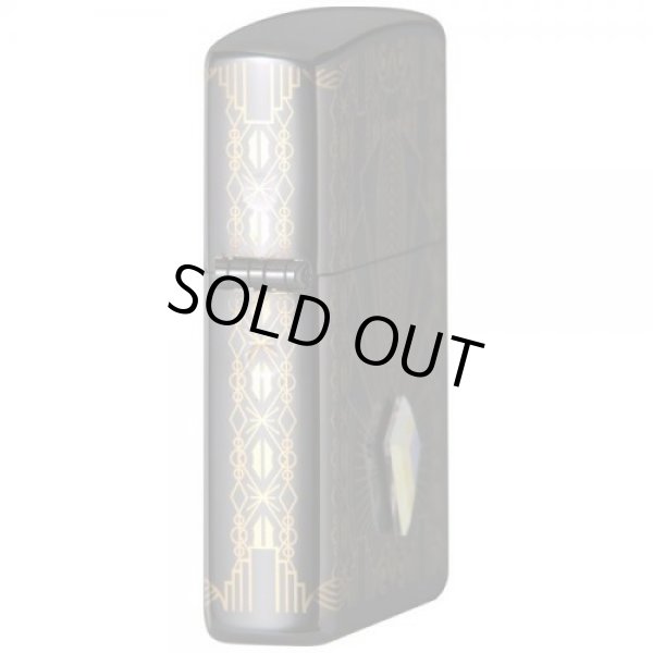 Photo4: Zippo Art Deco 100th Anniversary Model Asia Edition Swarovski Crystals Ebony Oil Lighter (4)