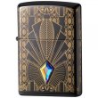 Photo1: Zippo Art Deco 100th Anniversary Model Asia Edition Swarovski Crystals Ebony Oil Lighter (1)