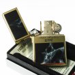 Photo3: Zippo 1935 Replica G Line Black Gold Tank Gold Plating Etching Japan Limited Oil Lighter (3)