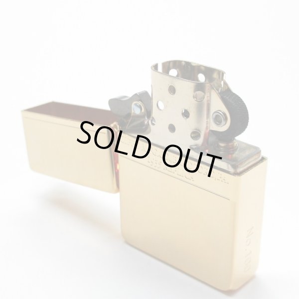 Photo3: Zippo 1935 Replica Mirror Line Gold Plating Etching Tank Japan Limited Oil Lighter #100 (3)