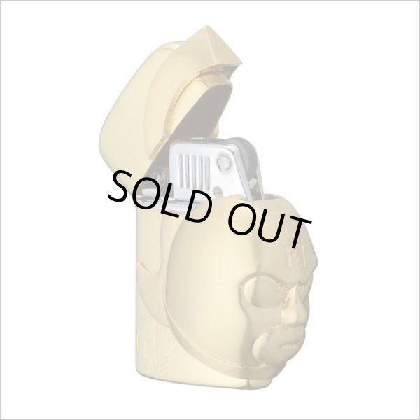 Photo3: Kinnikuman Big Face Metal Ronson Typhoon Gold Plating Japan Limited Oil Lighter (3)