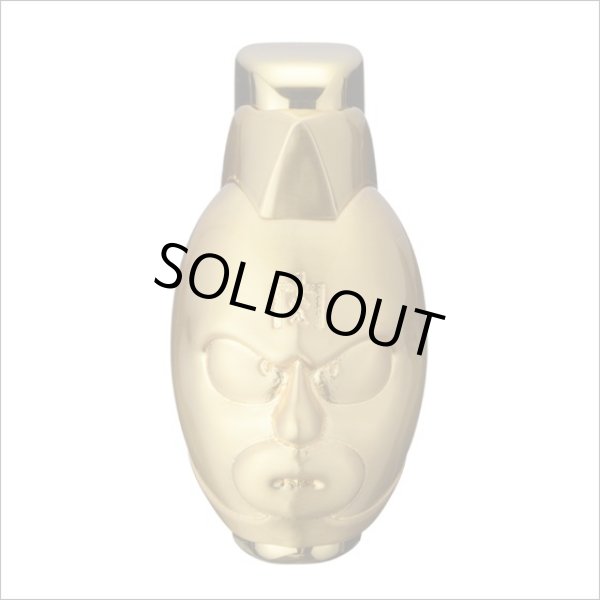 Photo2: Kinnikuman Big Face Metal Ronson Typhoon Gold Plating Japan Limited Oil Lighter (2)