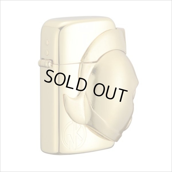 Photo5: Kinnikuman Big Face Metal Ronson Typhoon Gold Plating Japan Limited Oil Lighter (5)